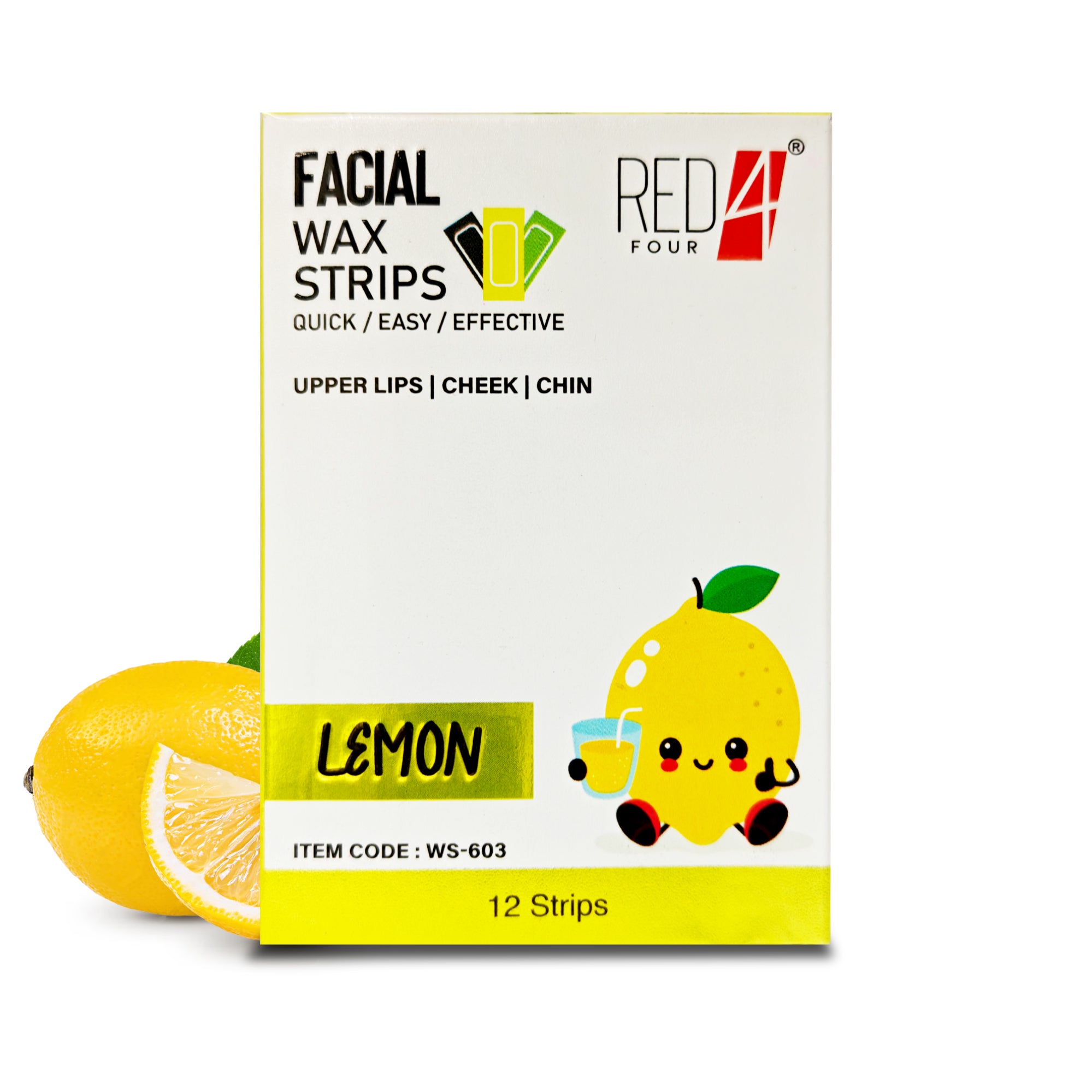 Quick & Painless Facial Waxing Strips | Perfect for Upper Lip & Face | 12 Pre-Coated Strips