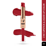 Double Matte 2 in 1 Liquid Lipstick | Dual Finish Color