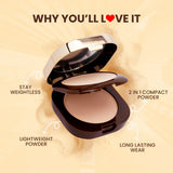 2 In 1 Compact Powder | Long Wear Natural Matte