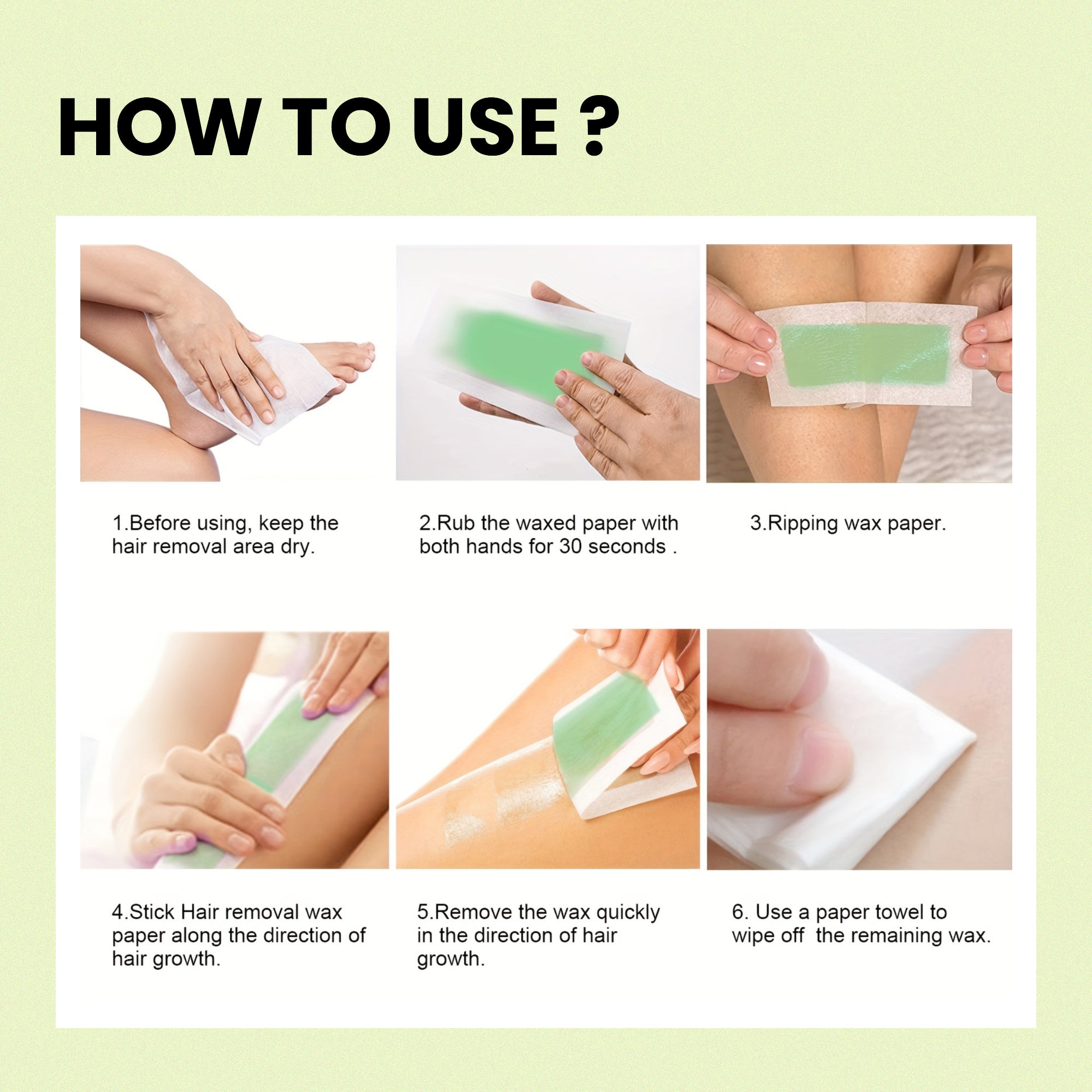 Body Wax Strips for Women | Quick & Easy Hair Removal for Legs & Arms| 20 waxing strips | 1 pcs. finish wipes