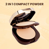 2 In 1 Compact Powder | Long Wear Natural Matte