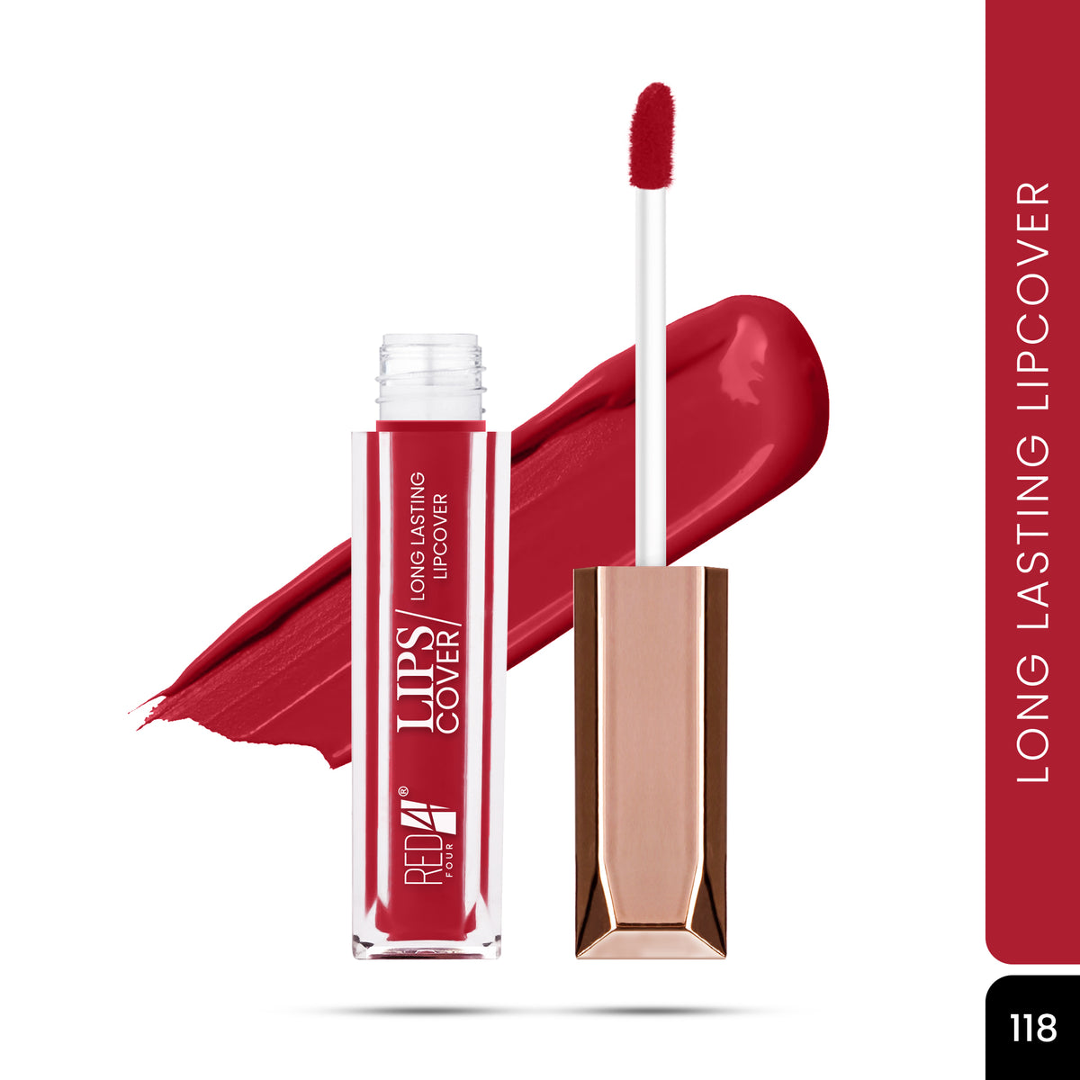 RED 4 Lips Cover Long Lasting Liquid Lipstick