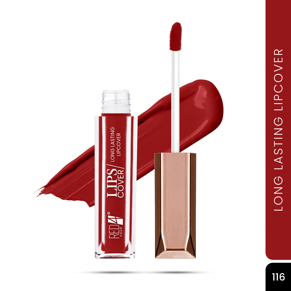 RED 4 Lips Cover Long Lasting Liquid Lipstick