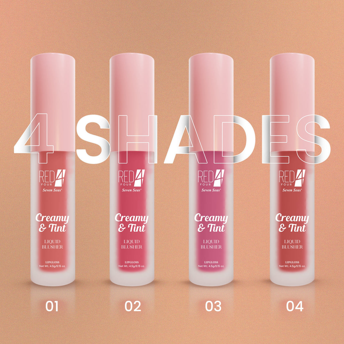 Red4 Creamy & Tint Liquid Blusher and Lipgloss