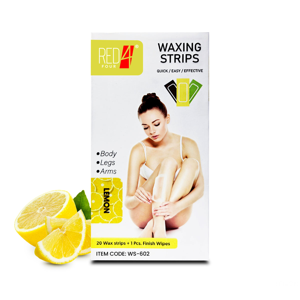 Body Wax Strips for Women | Quick & Easy Hair Removal for Legs & Arms| 20 waxing strips | 1 pcs. finish wipes