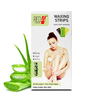 Body Wax Strips for Women | Quick &amp; Easy Hair Removal for Legs &amp; Arms| 20 waxing strips | 1 pcs. finish wipes