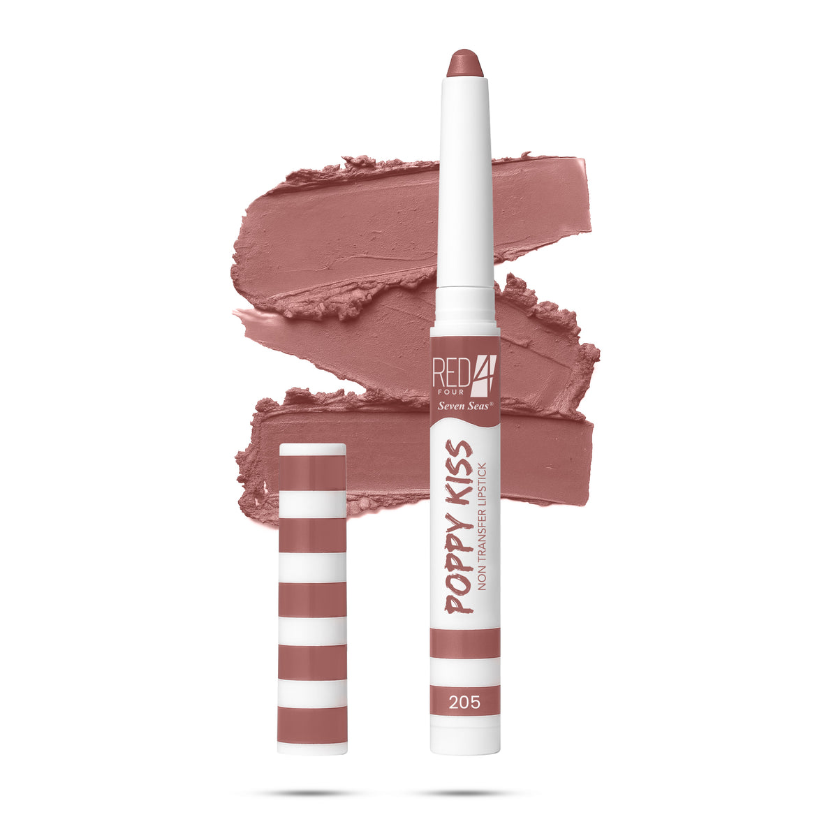 RED 4 Poppy Kiss Non Transfer Lip Crayon Lipstick | Creamy Matte Finish | Long Lasting and Waterproof Lip Crayon | Highly Pigmented | Light Weight Formula | Lasts up to 24 hours