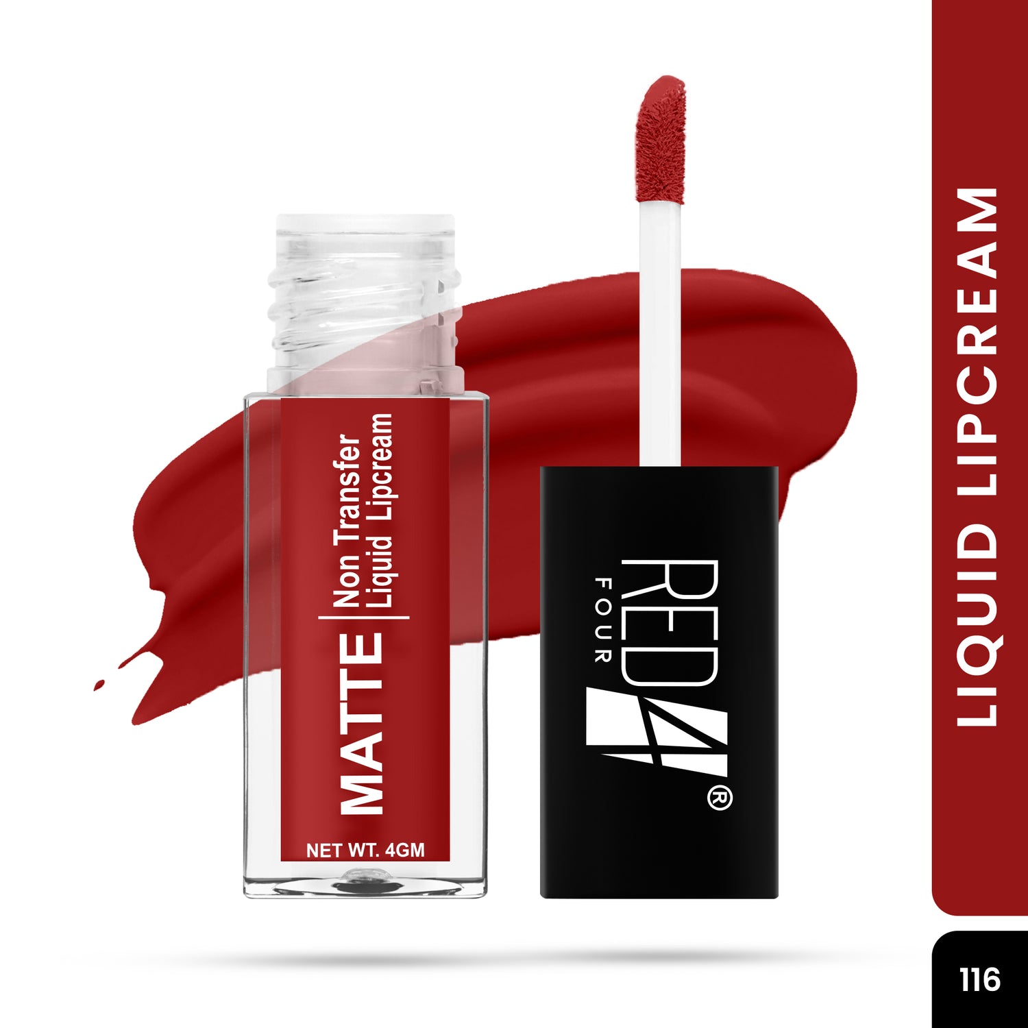 Red4 Matte Non Transfer Liquid Lipcream