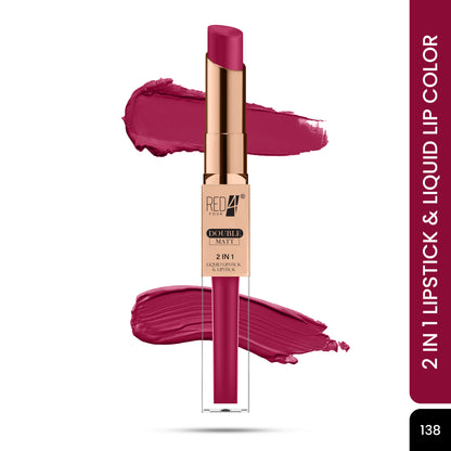 Red4 Double Matte 2 in 1 Liquid Lipstick