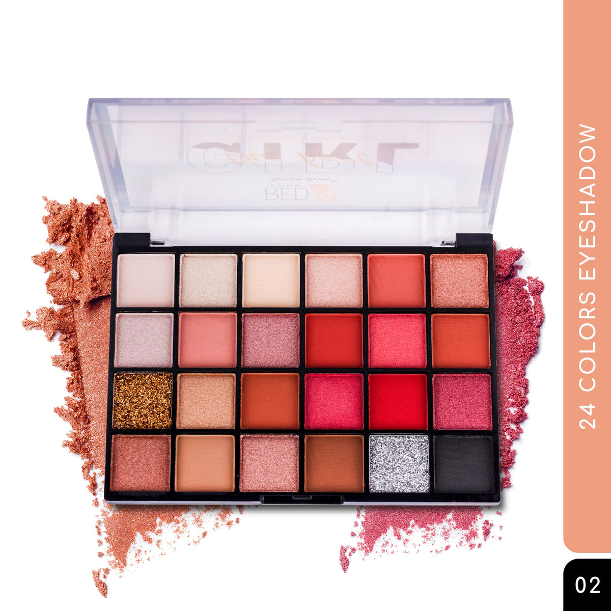 Professional Eyeshadow Palette with 24  Highly Pigmented Shimmer & Matte Shades | Blendable Long-Lasting Eye Makeup Kit for All Skin Tones | Travel-Friendly Compact