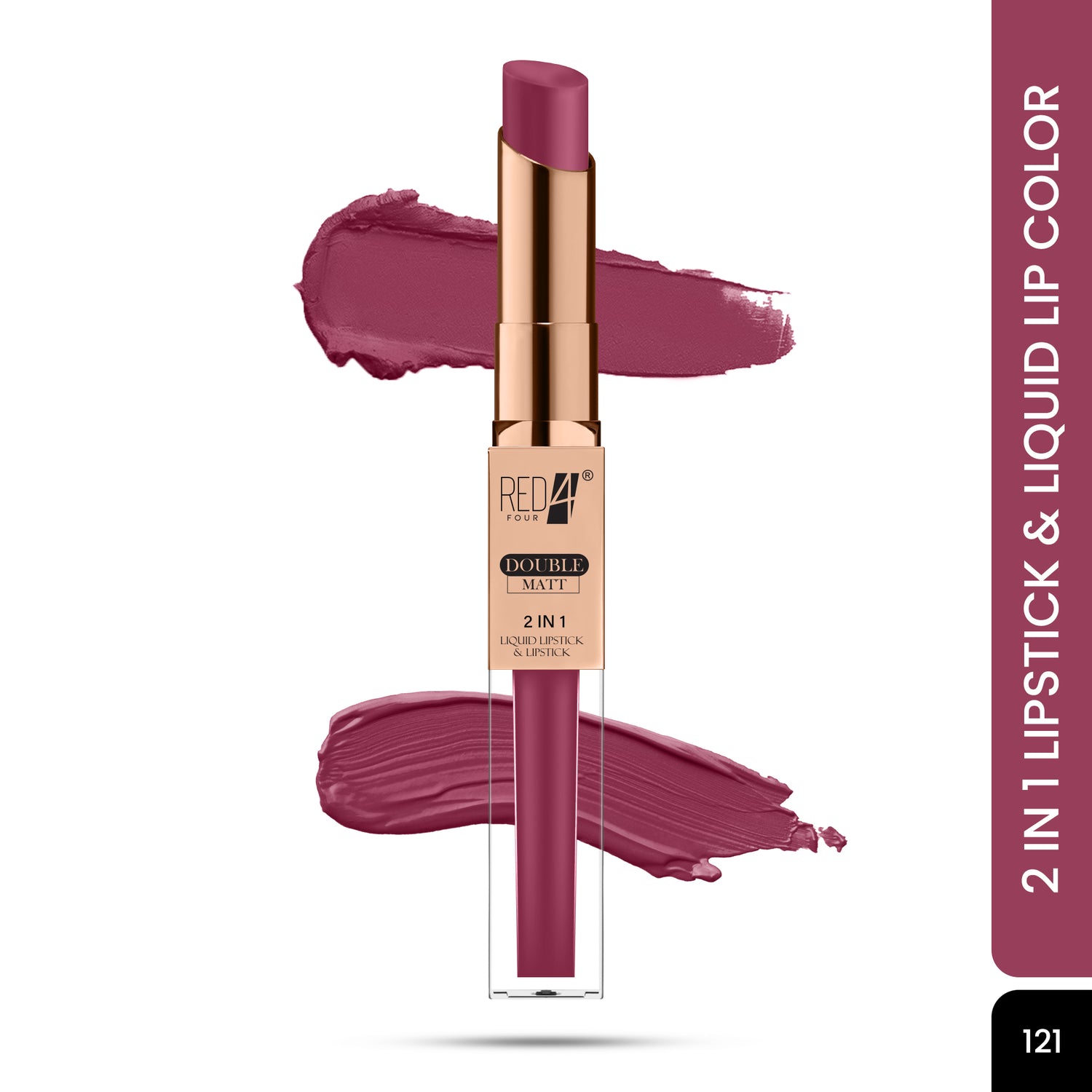 Red4 Double Matte 2 in 1 Liquid Lipstick