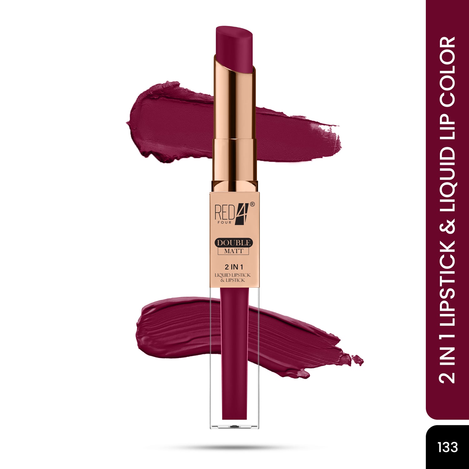 Red4 Double Matte 2 in 1 Liquid Lipstick