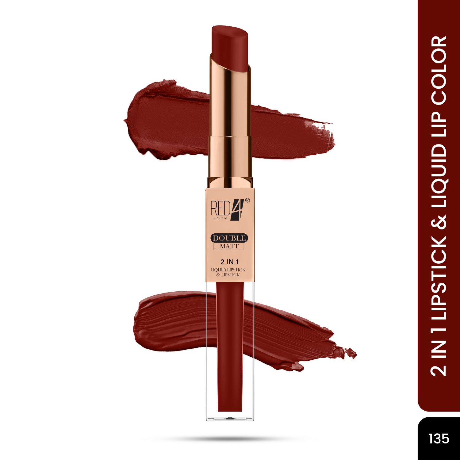 Red4 Double Matte 2 in 1 Liquid Lipstick
