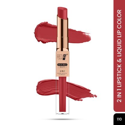 Red4 Double Matte 2 in 1 Liquid Lipstick
