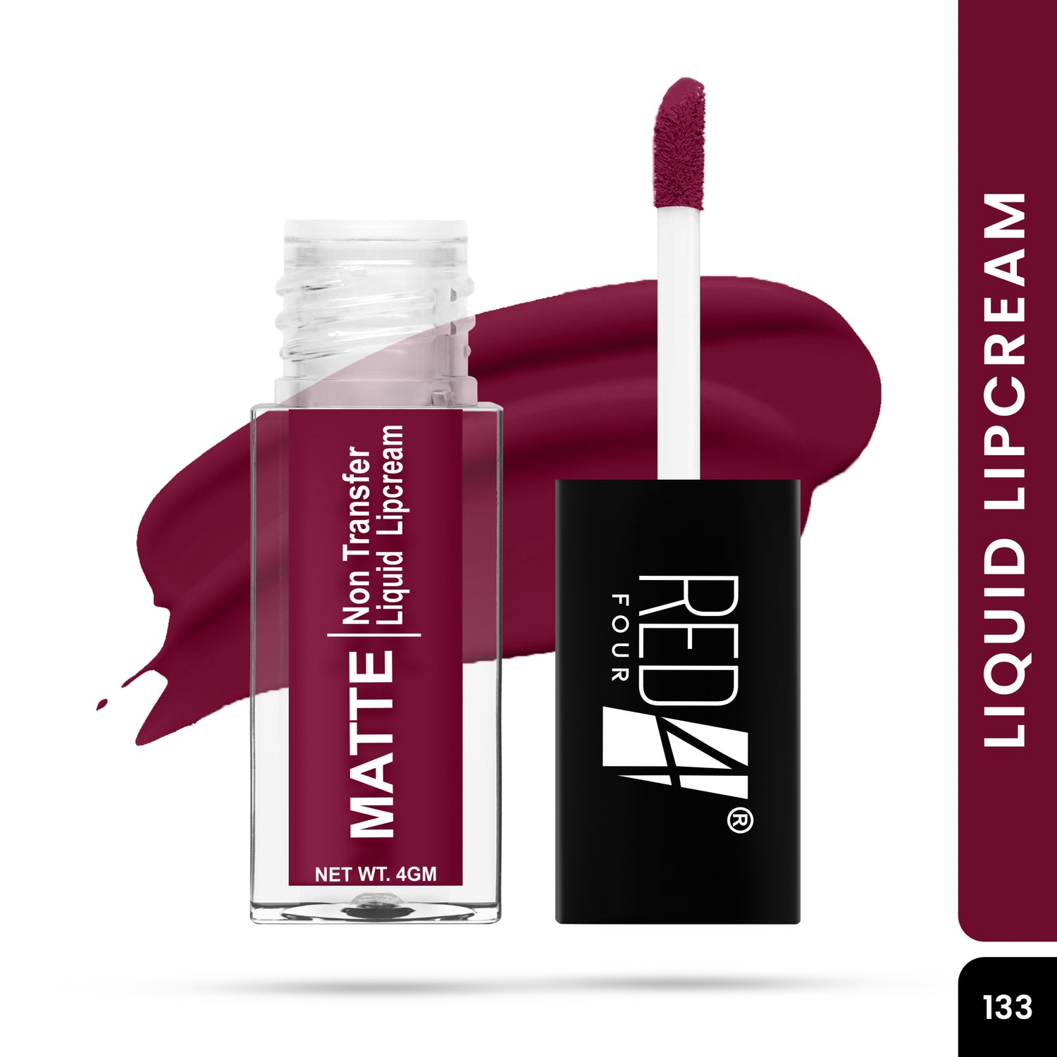 Red4 Matte Non Transfer Liquid Lipcream