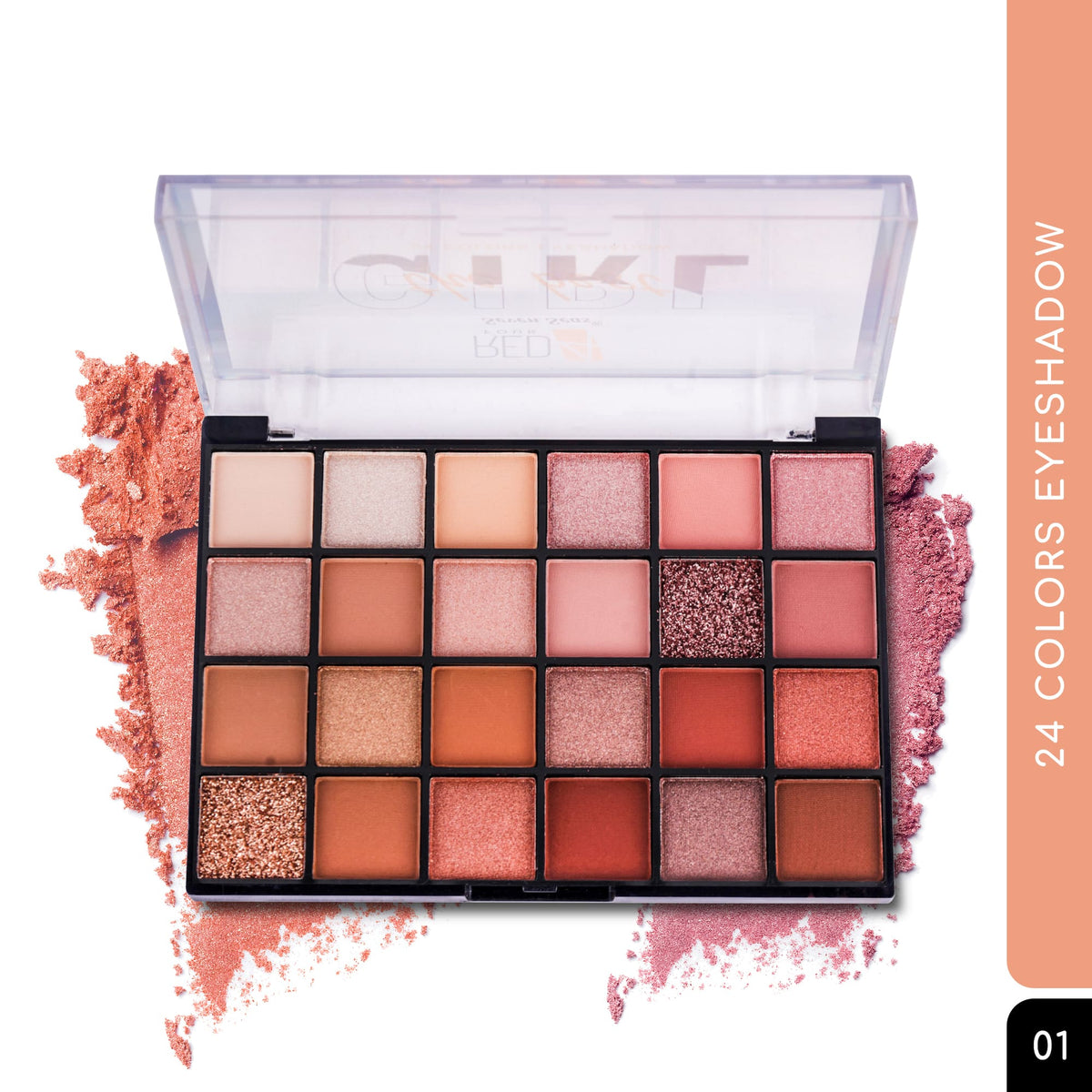 Professional Eyeshadow Palette with 24  Highly Pigmented Shimmer & Matte Shades | Blendable Long-Lasting Eye Makeup Kit for All Skin Tones | Travel-Friendly Compact