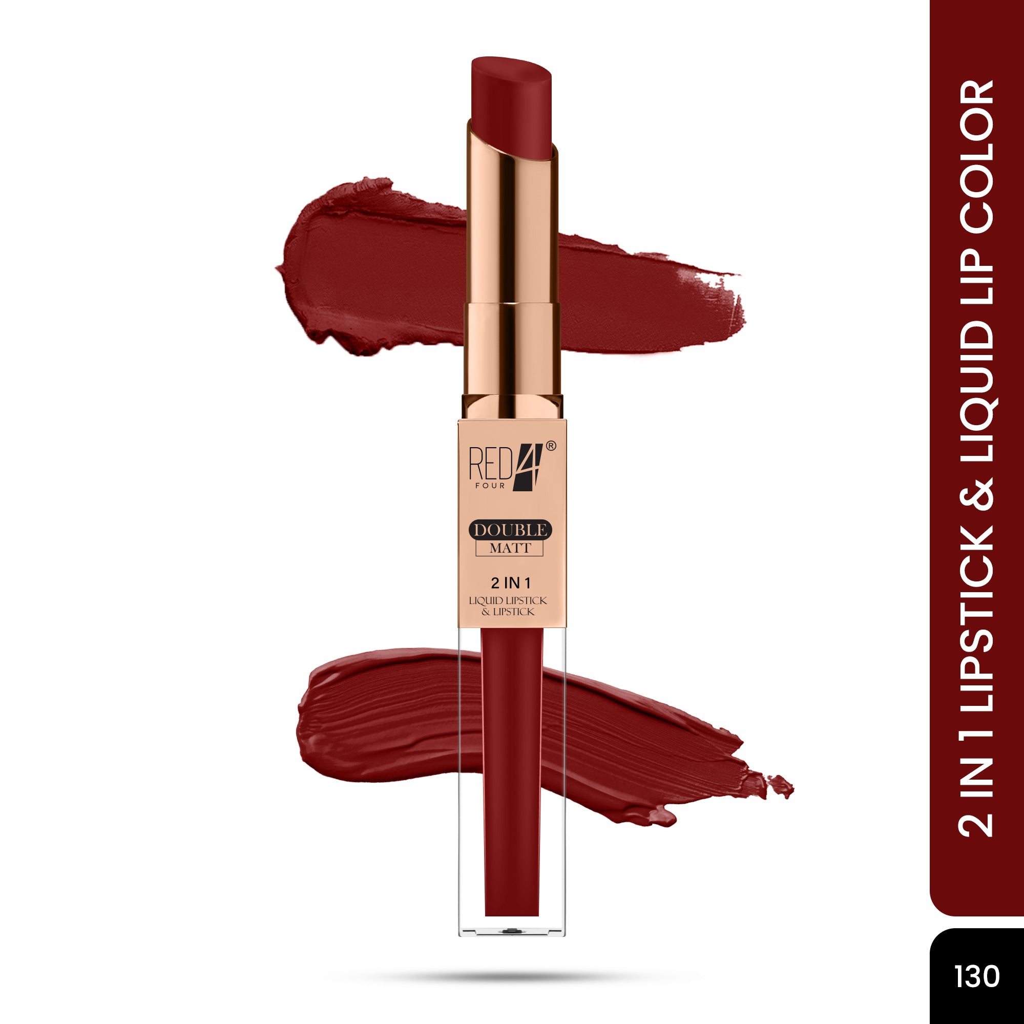 Red4 Double Matte 2 in 1 Liquid Lipstick