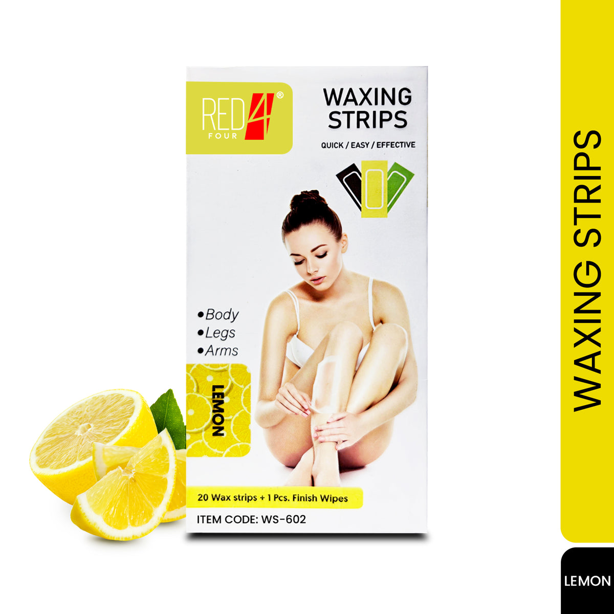 Body Wax Strips for Women | Quick & Easy Hair Removal for Legs & Arms| 20 waxing strips | 1 pcs. finish wipes