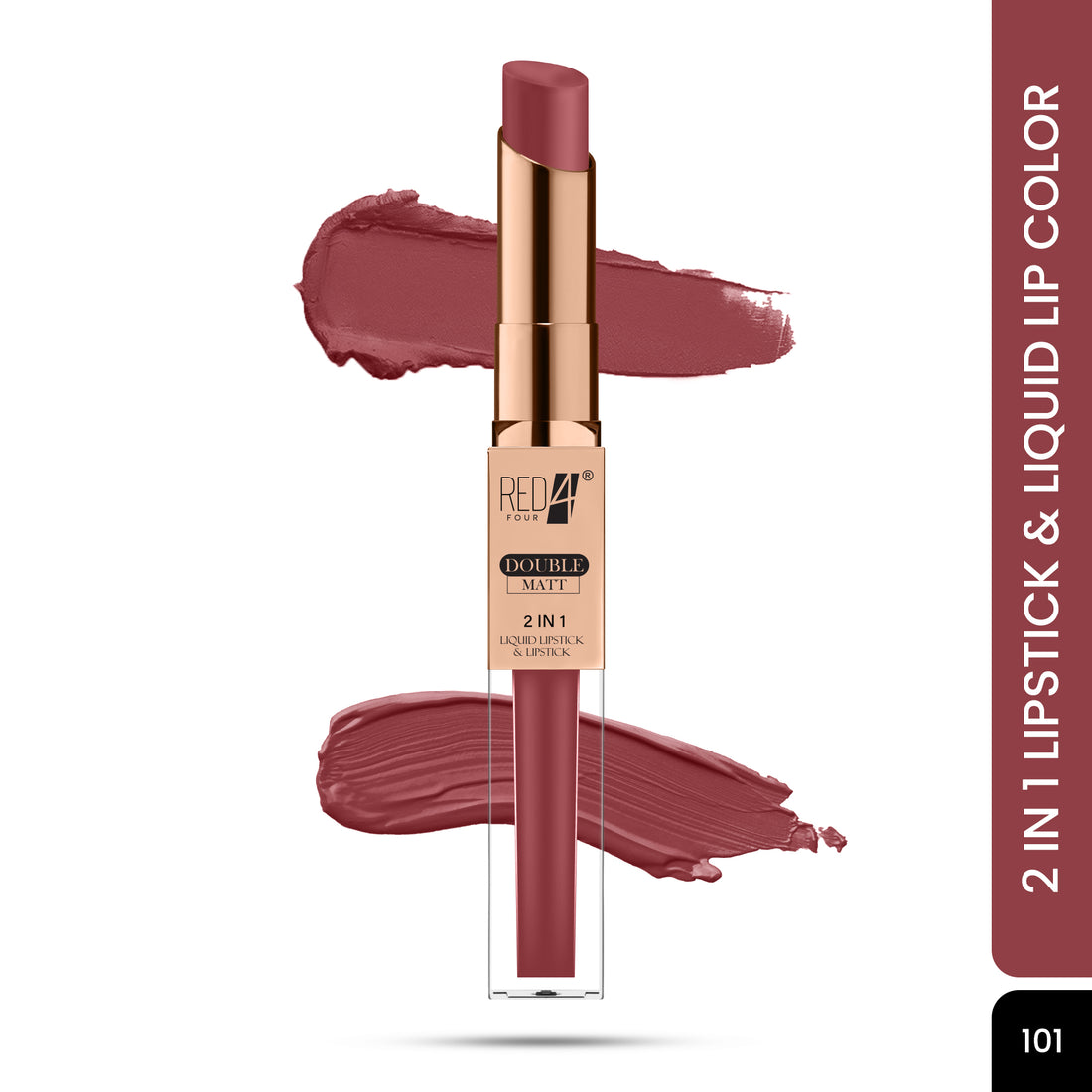 Red4 Double Matte 2 in 1 Liquid Lipstick