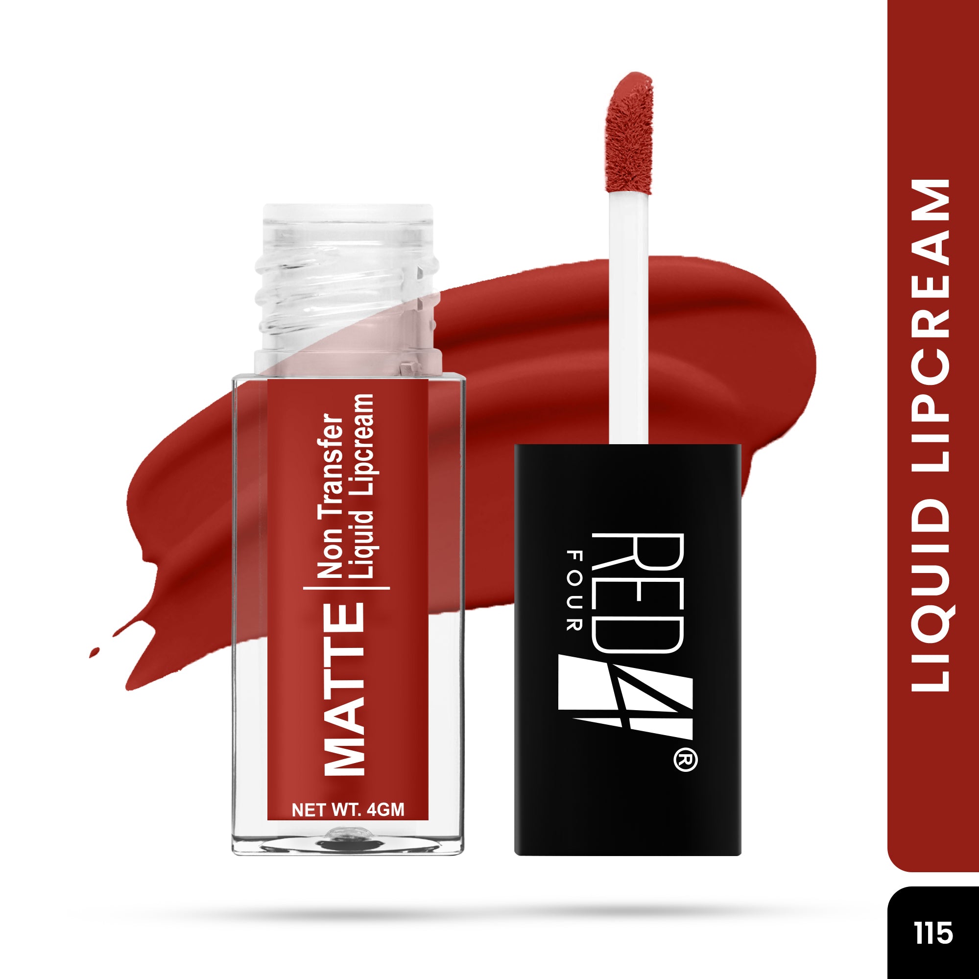 Red4 Matte Non Transfer Liquid Lipcream