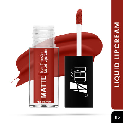 Red4 Matte Non Transfer Liquid Lipcream