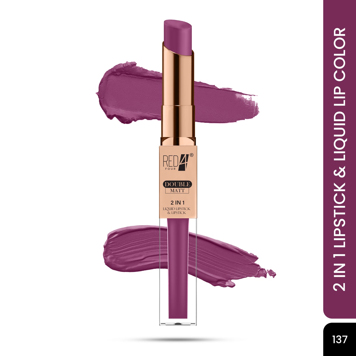 Red4 Double Matte 2 in 1 Liquid Lipstick