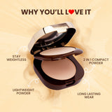 2 In 1 Compact Powder | Long Wear Natural Matte