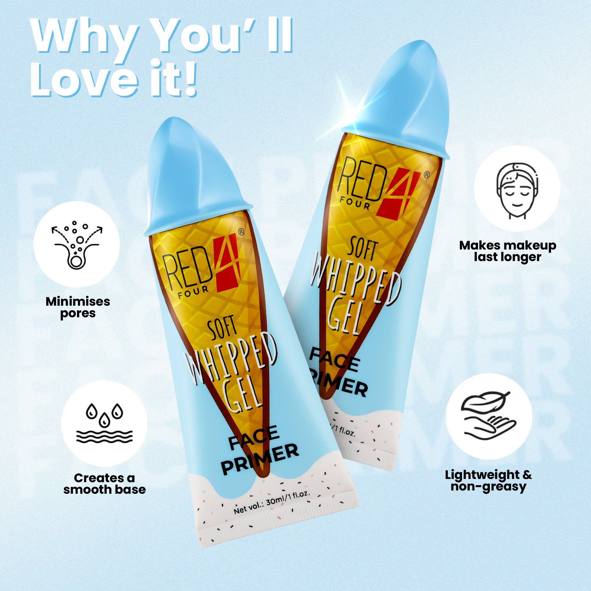 Soft Whipped Gel Face Primer | Lightweight Smooth Base