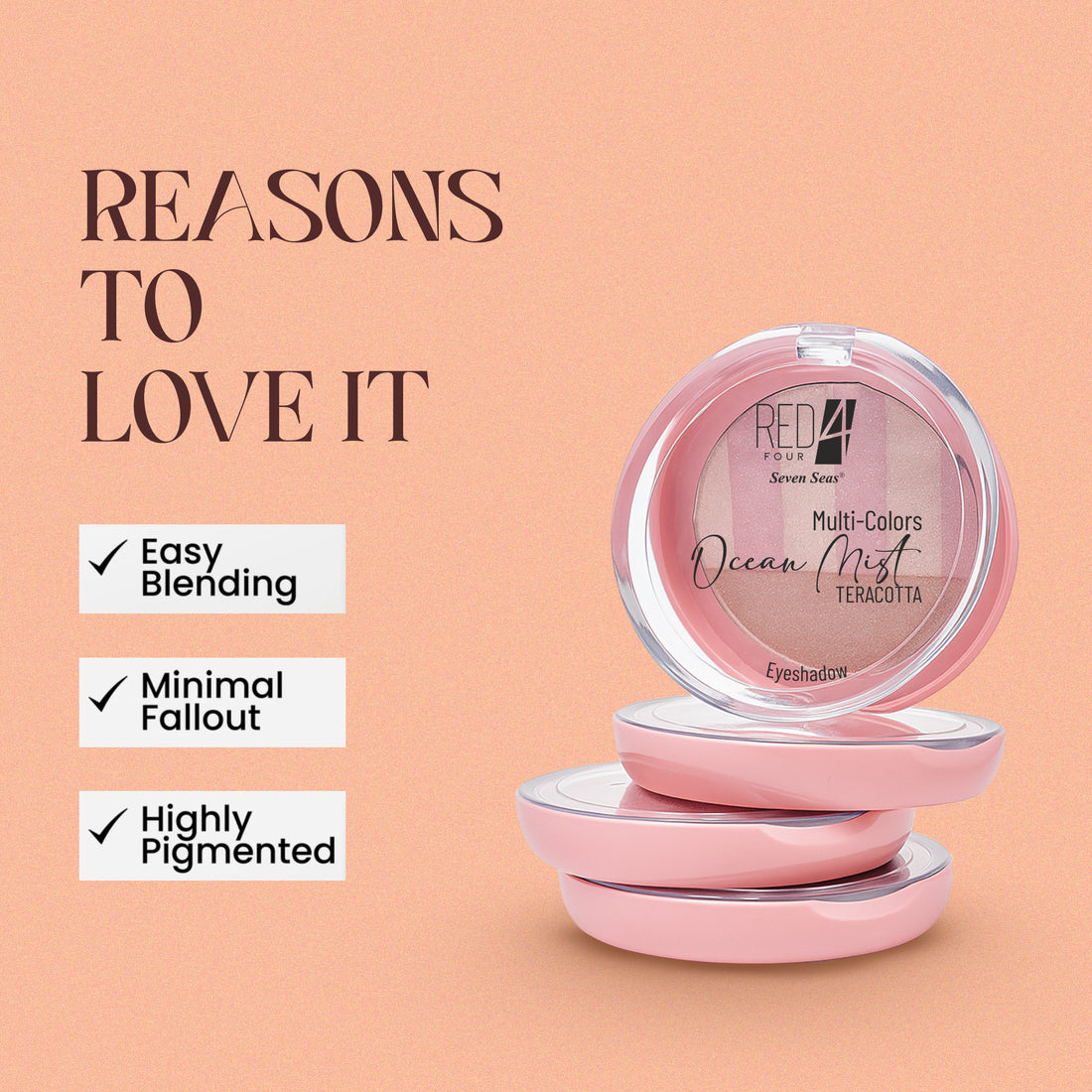 Ocean Mist Terracotta Eyeshadow Palette | Soft Glow Finish