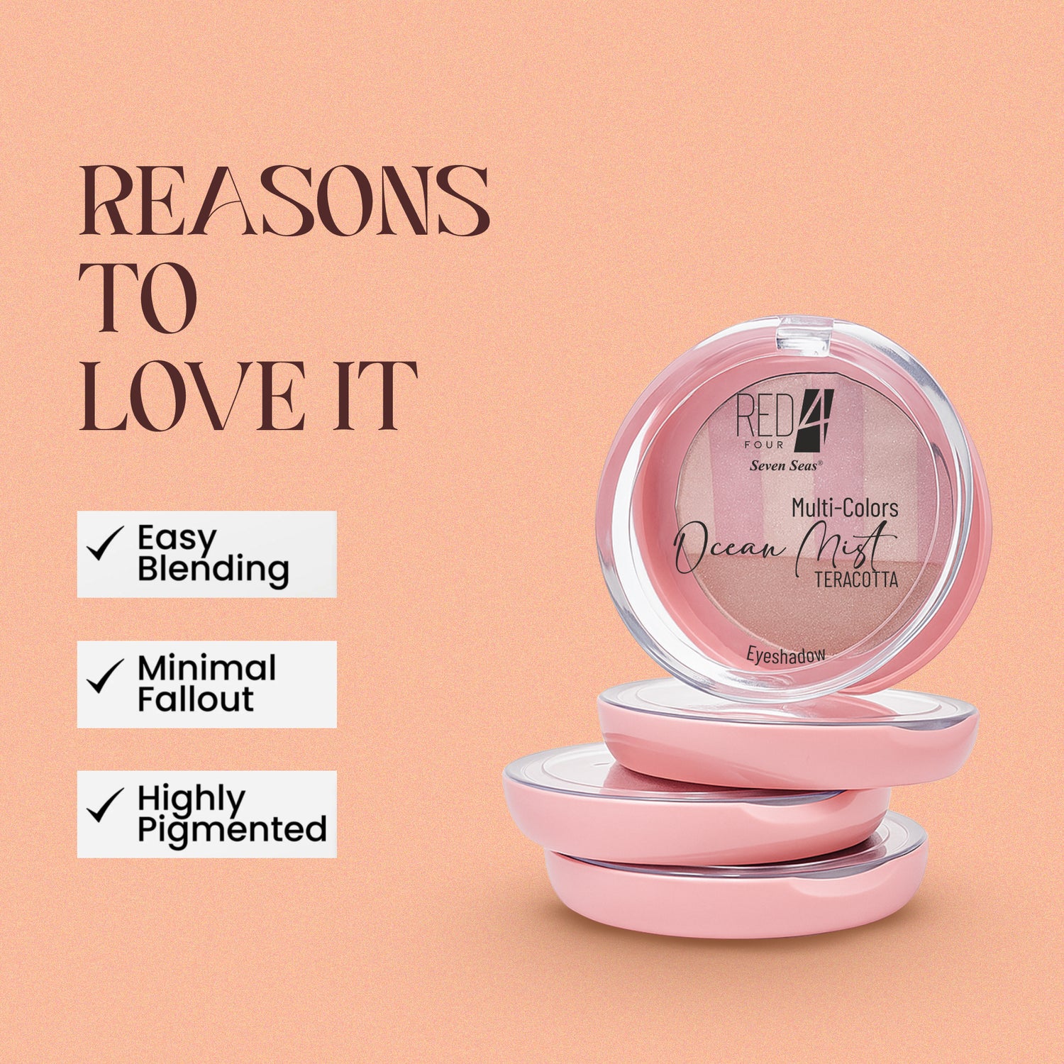 Ocean Mist Terracotta Eyeshadow Palette | Soft Glow Finish