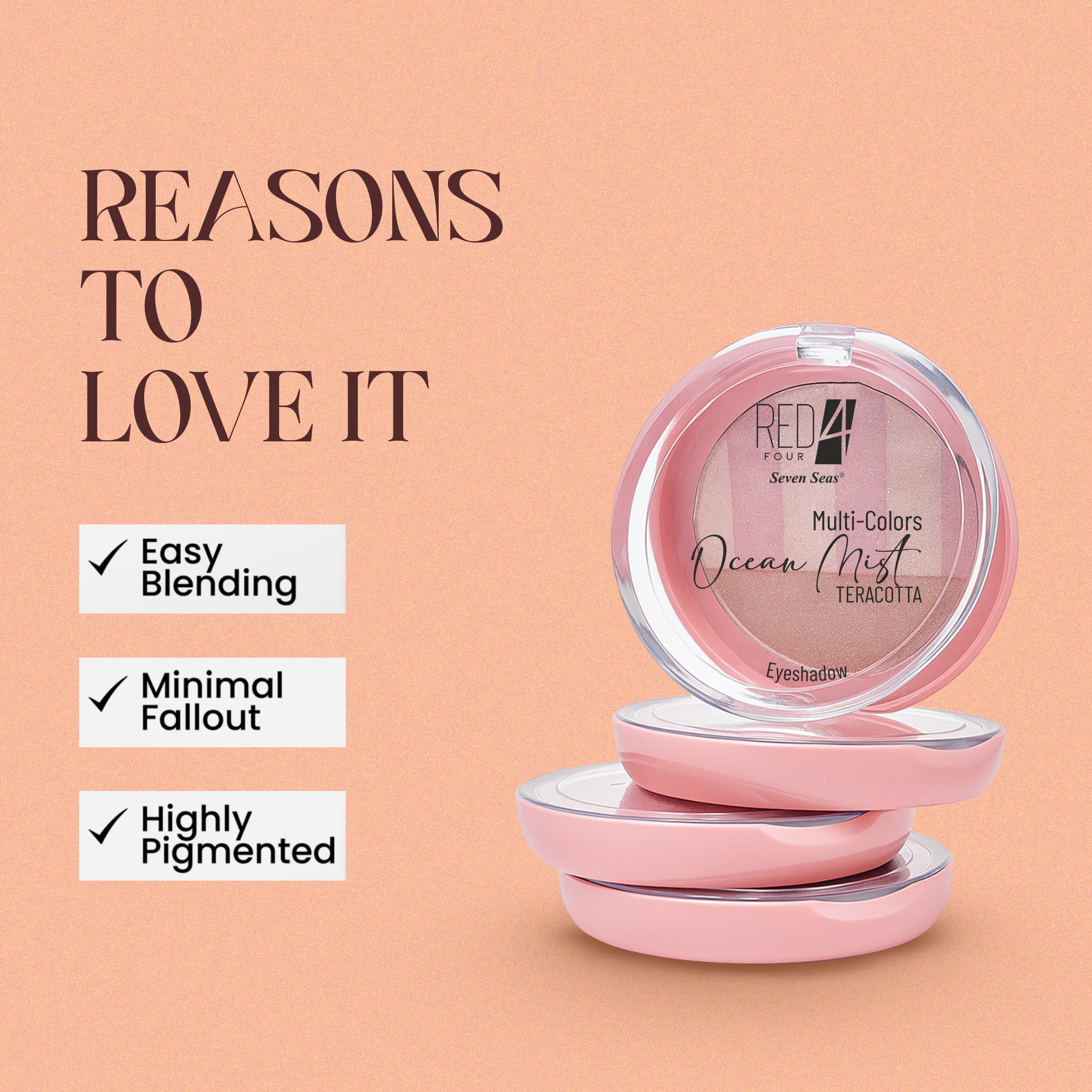 Ocean Mist Terracotta Eyeshadow Palette | Soft Glow Finish