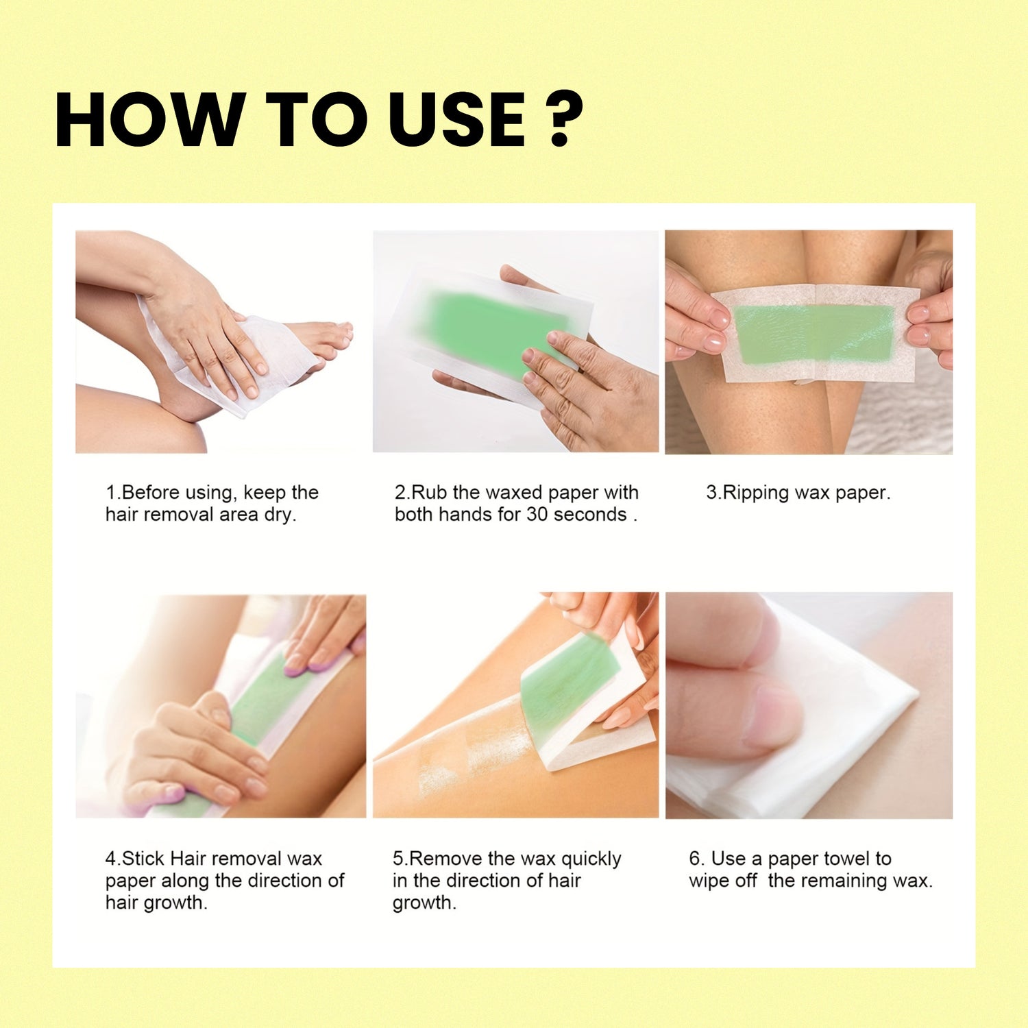 Body Wax Strips for Women | Quick &amp; Easy Hair Removal for Legs &amp; Arms| 20 waxing strips | 1 pcs. finish wipes