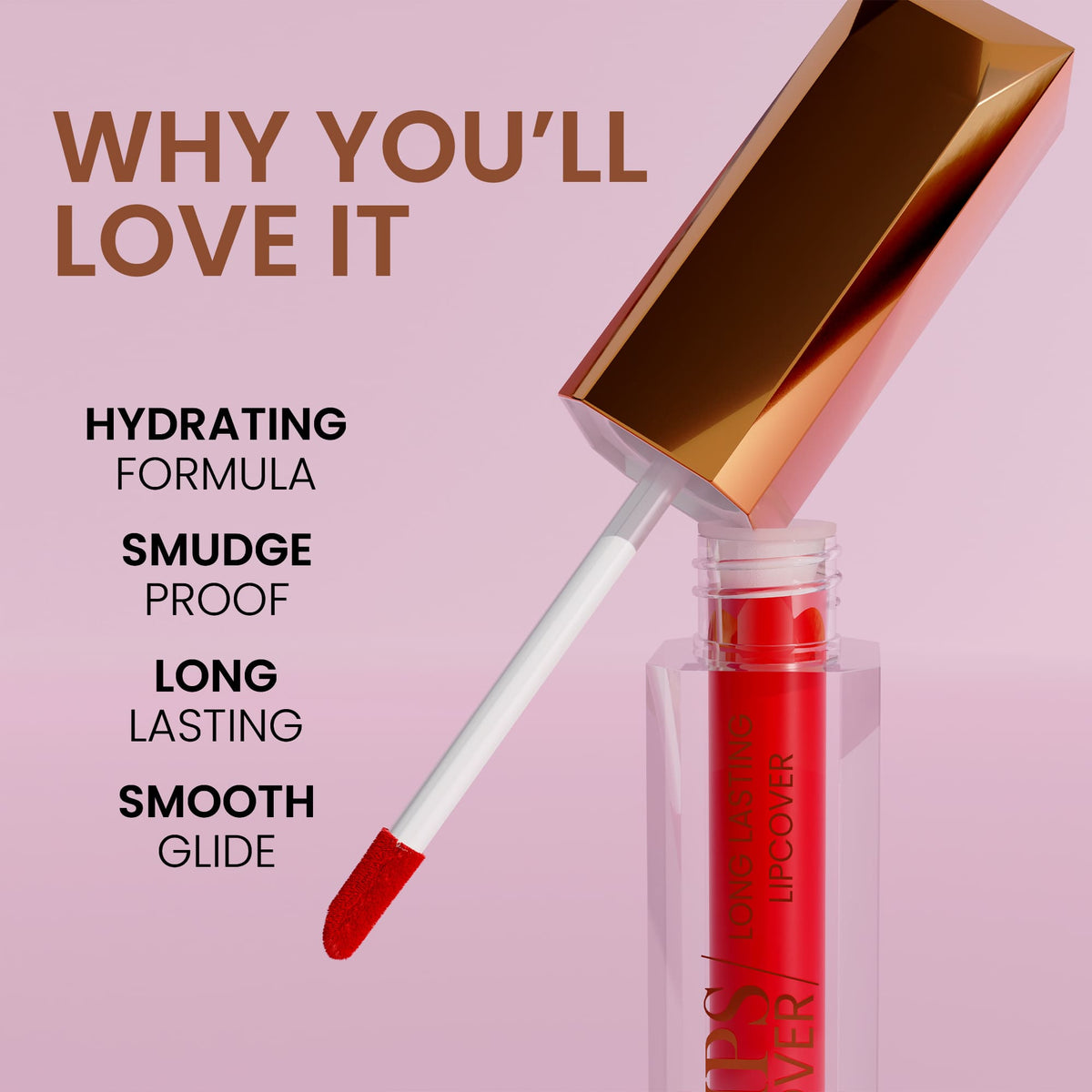 RED 4 Lips Cover Long Lasting Liquid Lipstick