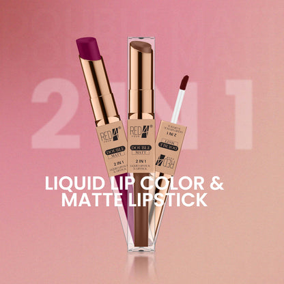 Red4 Double Matte 2 in 1 Liquid Lipstick