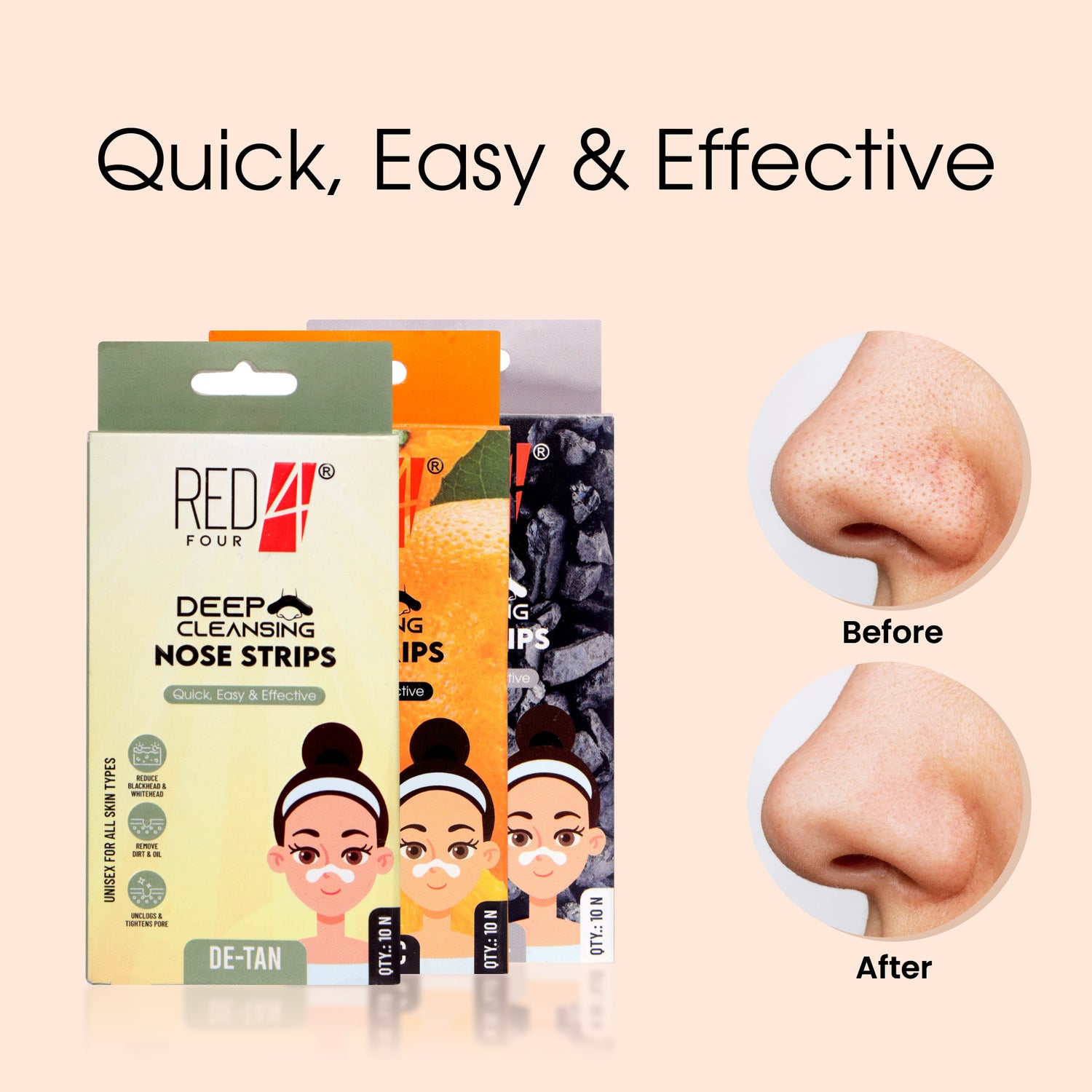 Red4 Deep Cleansing Nose Strips