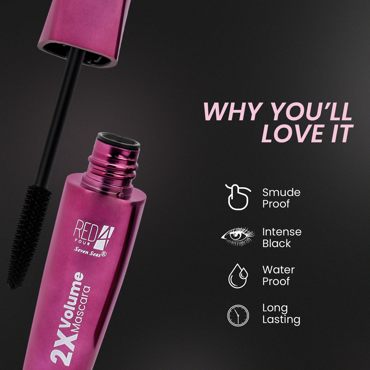 Red4 2X volume Mascara
