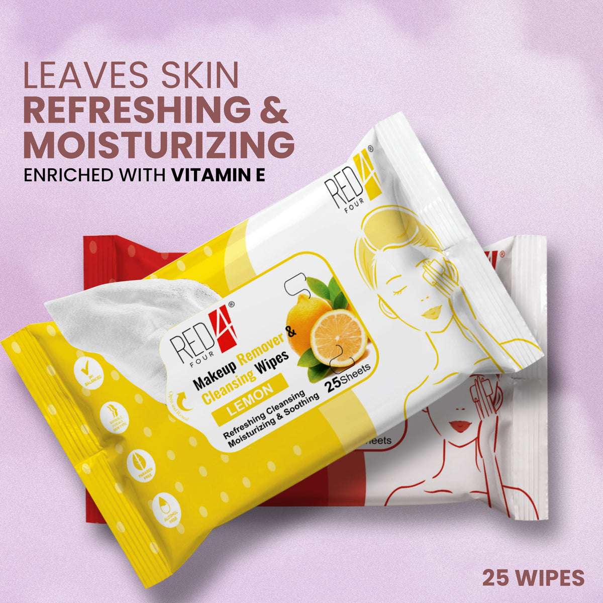 Red4 Makeup Remover & cleansing Wipes