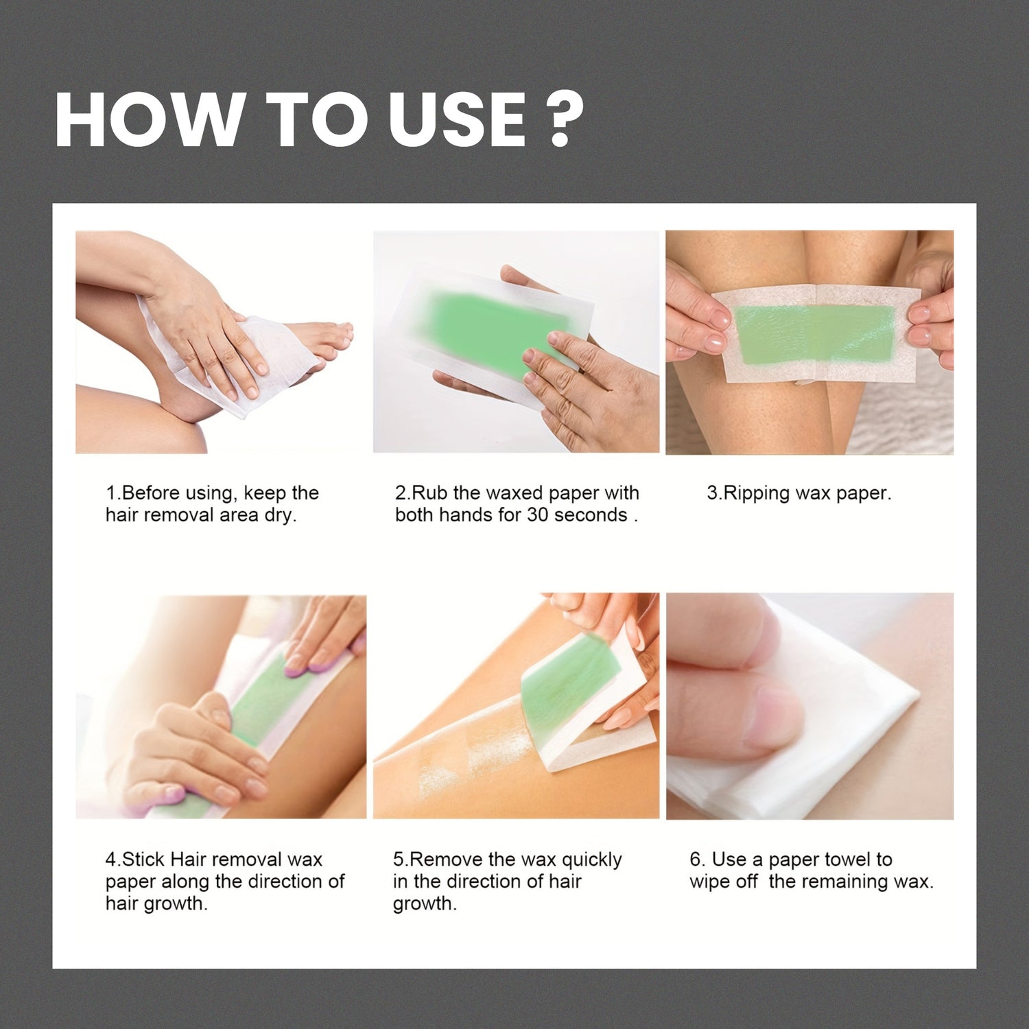 Body Wax Strips for Women | Quick &amp; Easy Hair Removal for Legs &amp; Arms| 20 waxing strips | 1 pcs. finish wipes