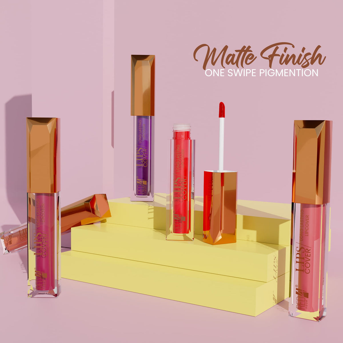 RED 4 Lips Cover Long Lasting Liquid Lipstick