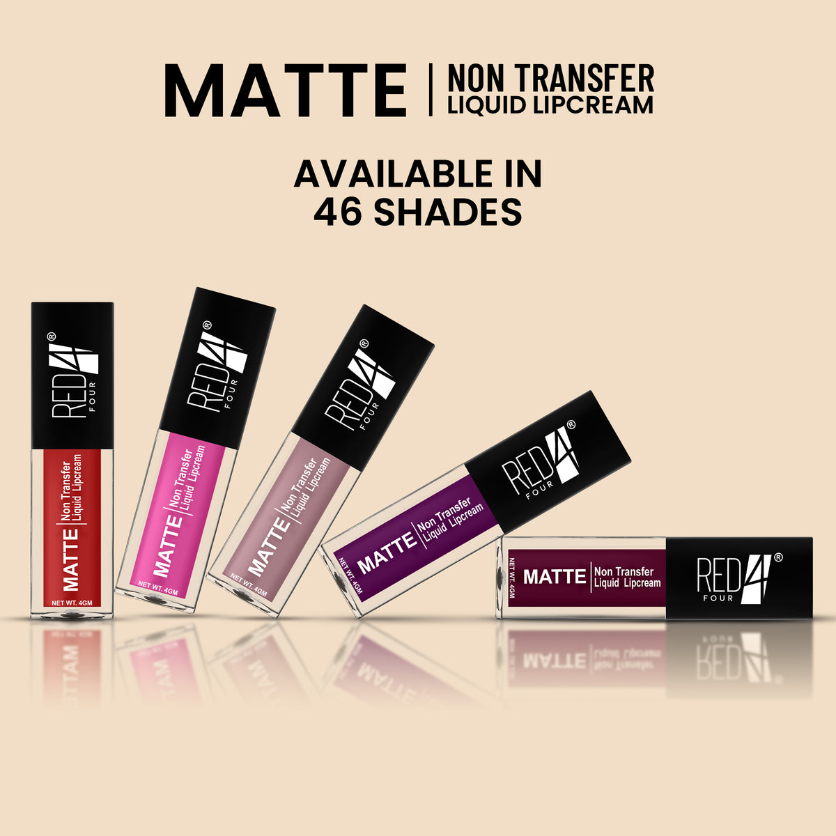 Red4 Matte Non Transfer Liquid Lipcream