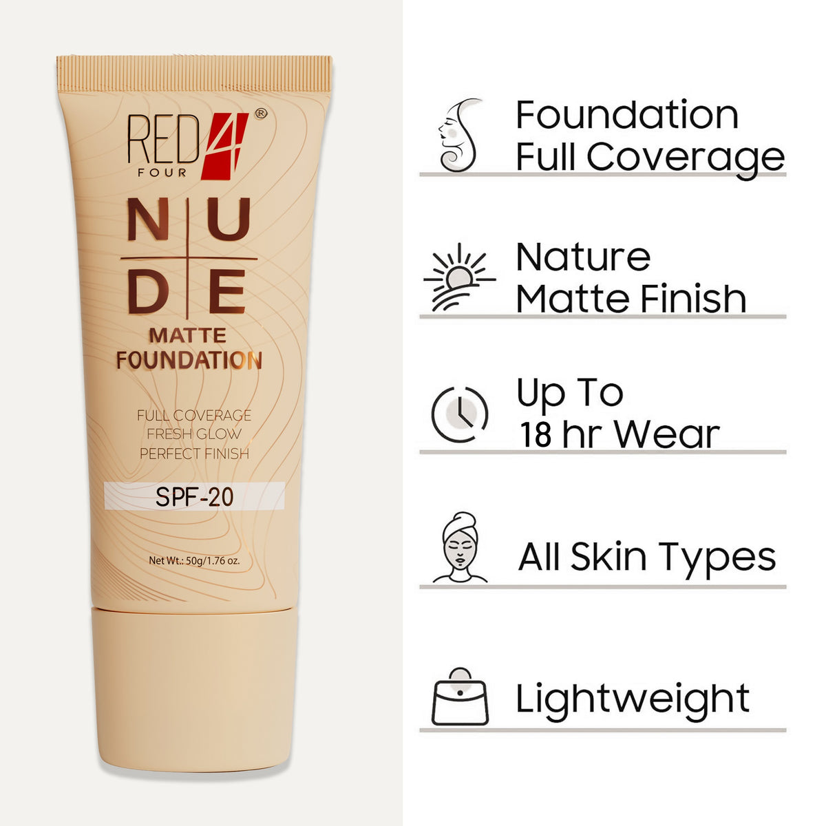 Red4 Nude Matte Foundation