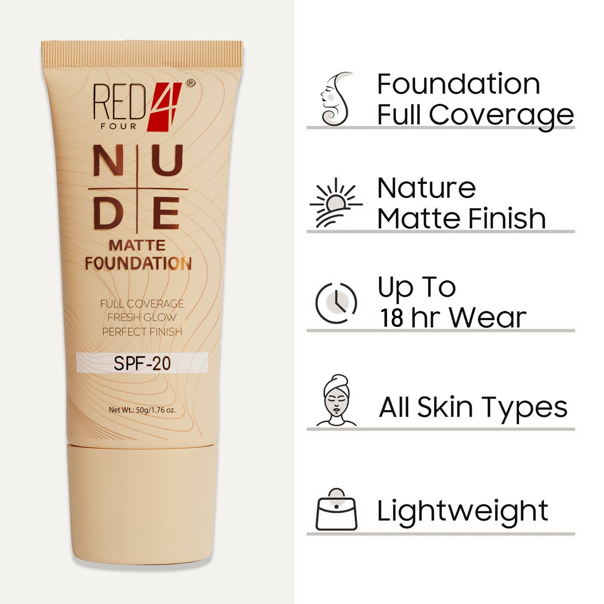 Nude Matte Foundation | Lightweight Everyday Base