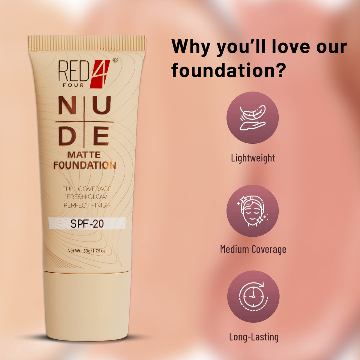 Red4 Nude Matte Foundation